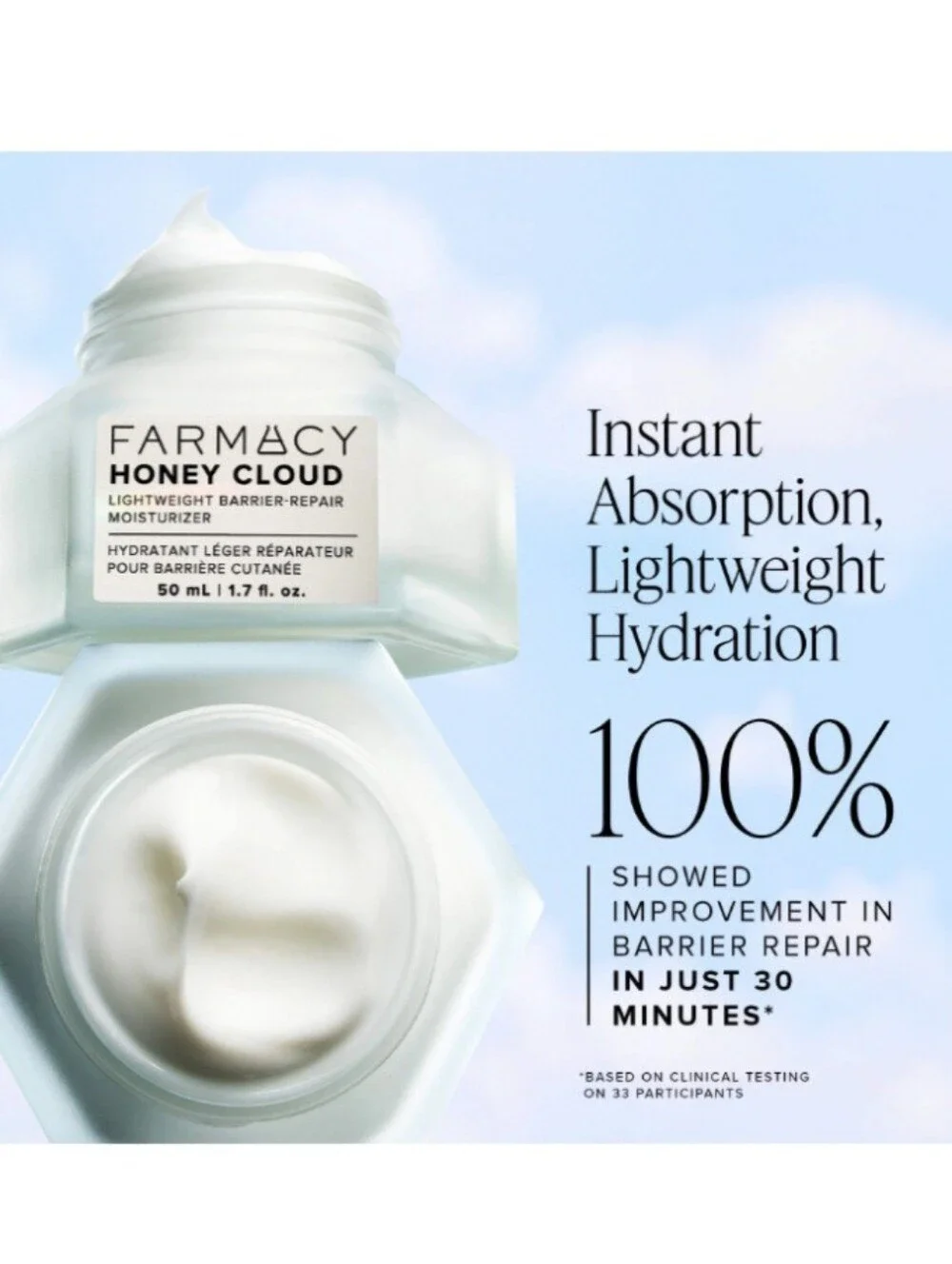 FARMACY Honey Cloud Lightweight Barrier Repair Moisturizer